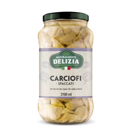 CARCIOFI SPACCATELLI IN OLIO VASO KG.3.1